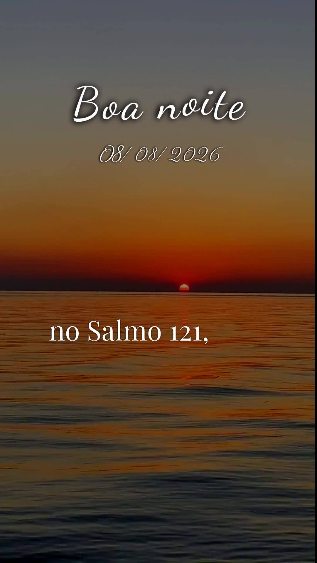 Boa noite. Obrigado, meu Deus, por mais um Sábado vencido. Tu me livraste de todo mal e me concedeste saúde e força para atravessar mais um dia. Enqua...