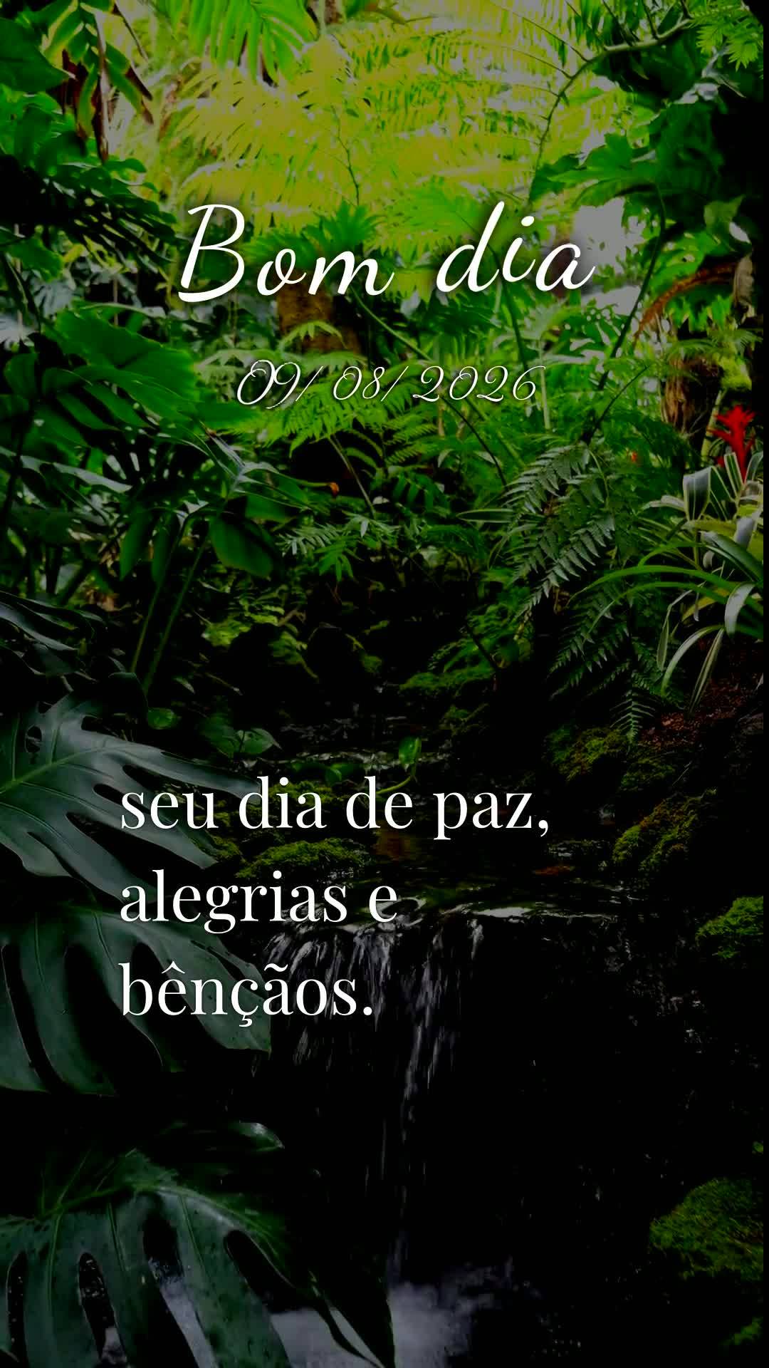 Bom dia! Neste Domingo, 9 de Agosto de 2026, que a paz de Deus repouse sobre você e sobre toda a sua família. Que hoje não lhe falte ânimo, força e ...
