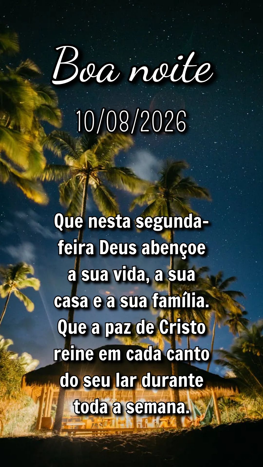 Que nesta segunda-feira Deus abençoe a sua vida, a sua casa e a sua família. Que a paz de Cristo reine em cada canto do seu lar durante toda a semana....