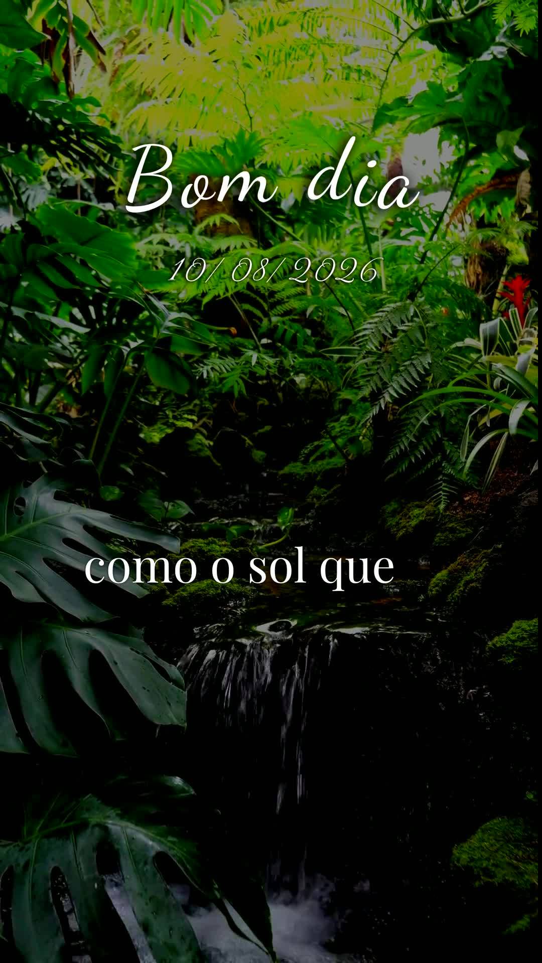 Bom dia! Nesta Segunda-feira, 10 de Agosto de 2026, que o céu se abra sobre a sua vida e derrame bênçãos sem medida. Que cada passo desta nova semana...