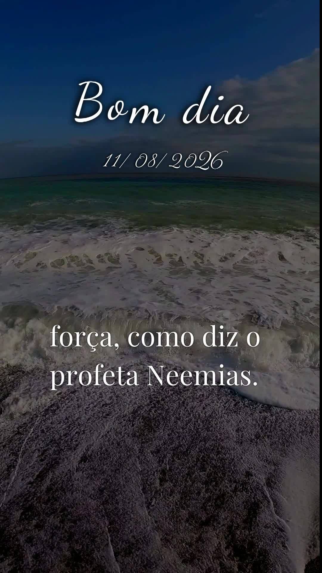 Bom dia! Nesta Terça-feira, 11 de Agosto de 2026, que o céu se abra sobre a sua vida e derrame bênçãos sem medida. Que cada passo seu seja guiado pe...
