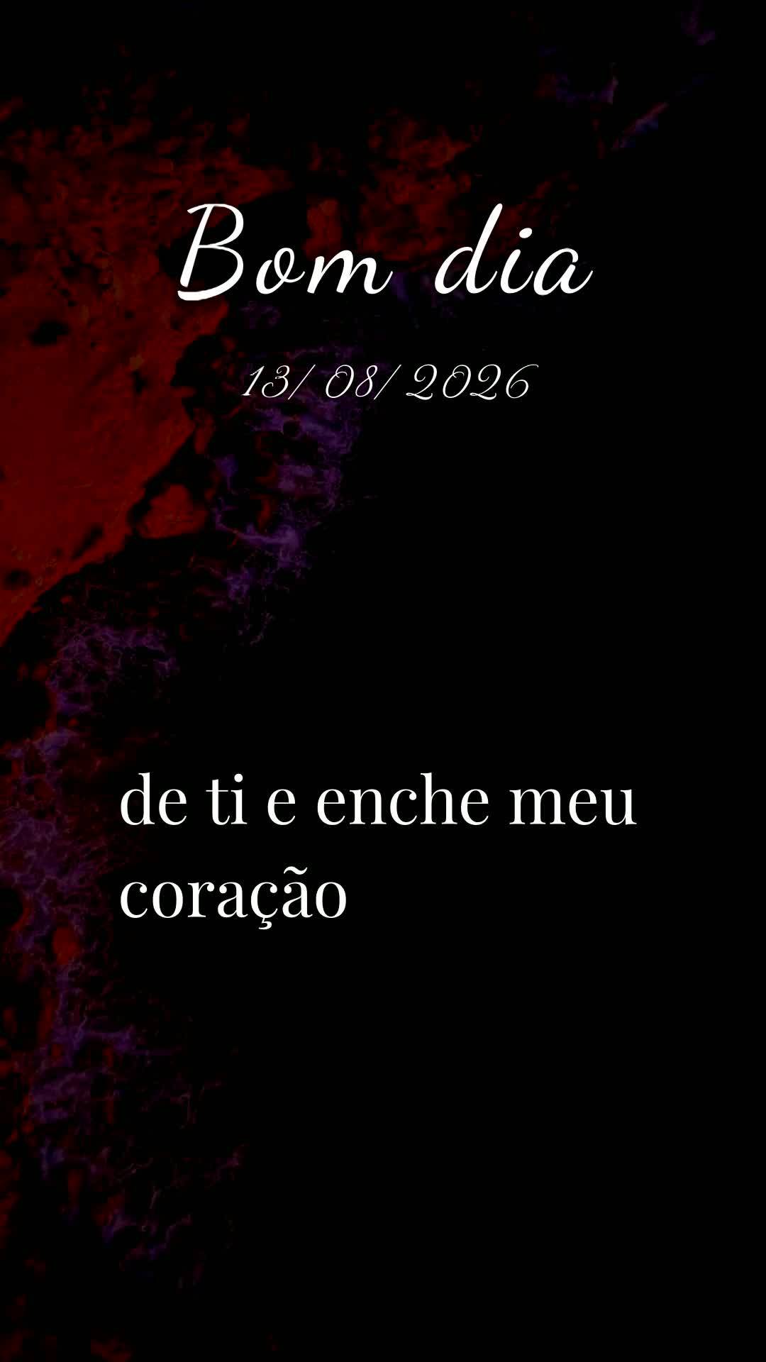 Deus, bom dia. Antes de qualquer coisa, obrigado por abrir meus olhos nesta quinta-feira, 13 de Agosto de 2026, e por me dar o privilégio de recomeçar....