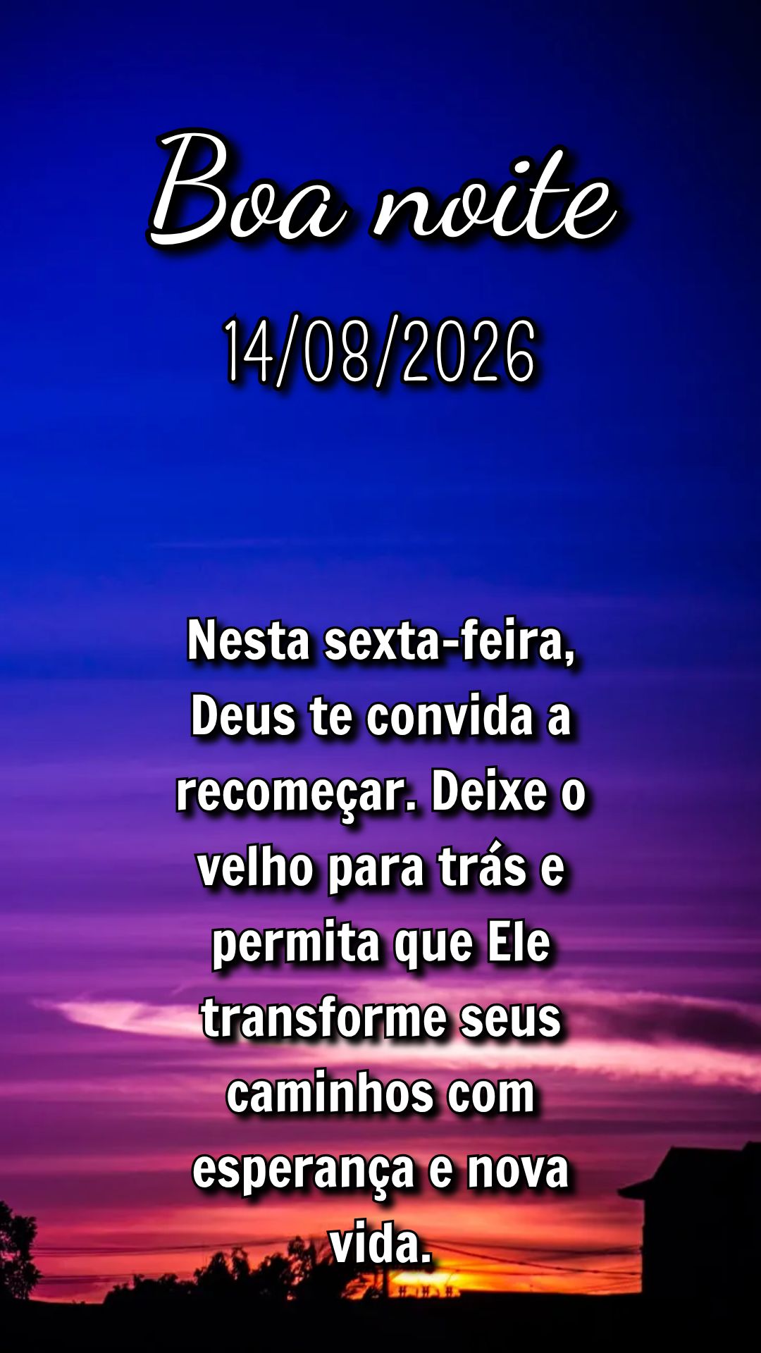 Nesta sexta-feira, Deus te convida a recomeçar. Deixe o velho para trás e permita que Ele transforme seus caminhos com esperança e nova vida.