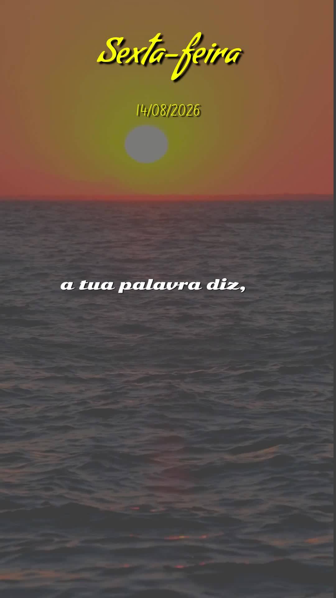 Boa noite, Senhor meu Deus. Nesta sexta-feira, 14 de Agosto de 2026, no silêncio desta noite, eu me coloco diante de ti. Obrigado por mais uma semana qu...