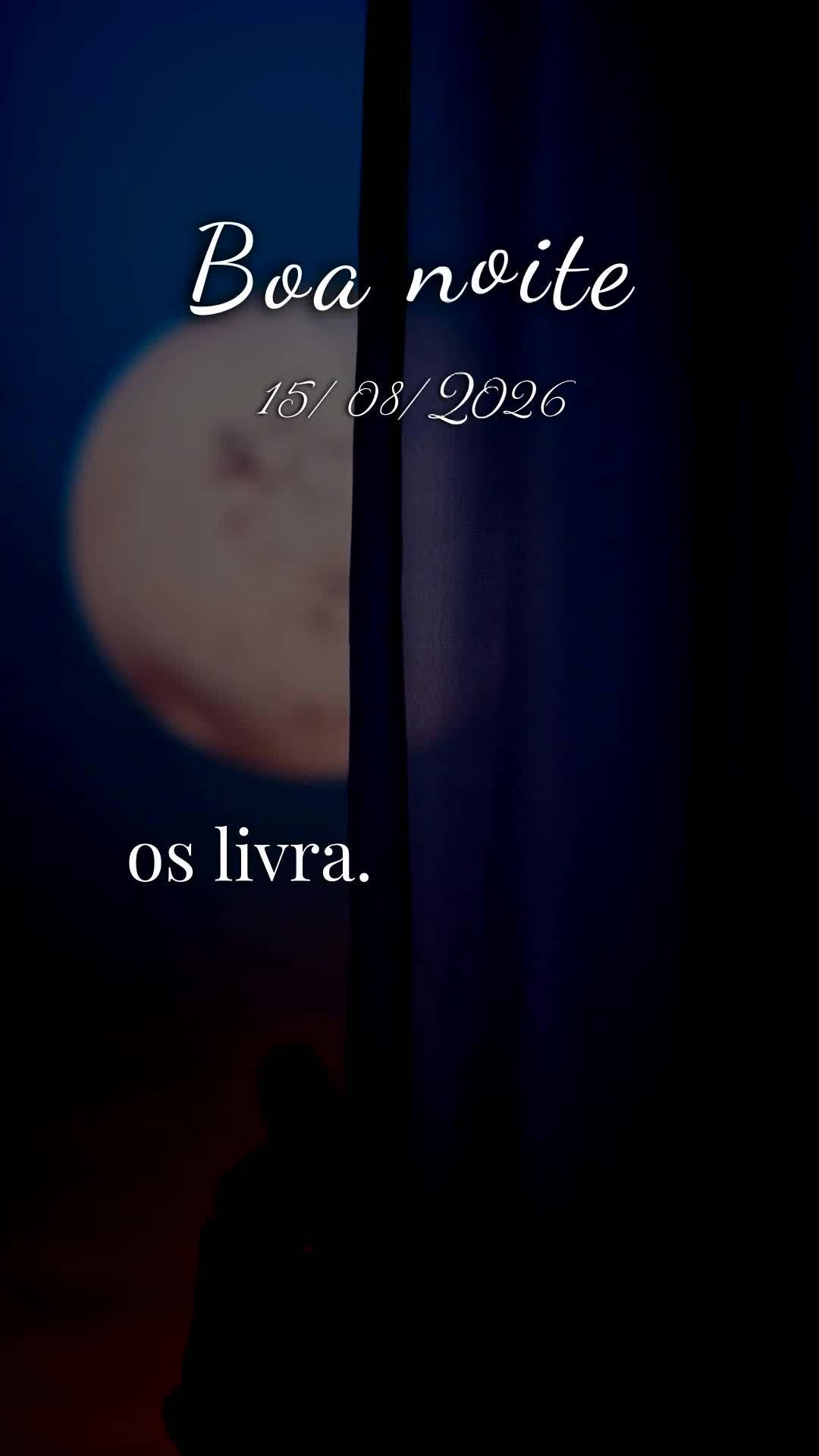 Boa noite. Neste sábado, 15 de Agosto de 2026, que a bênção do Senhor te alcance onde quer que você esteja neste momento. Eu oro, eu declaro e eu pr...