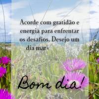 Acorde com gratidão e energia para enfrentar os desafios. Desejo um dia maravilhoso e cheio de conquistas!
Bom dia!