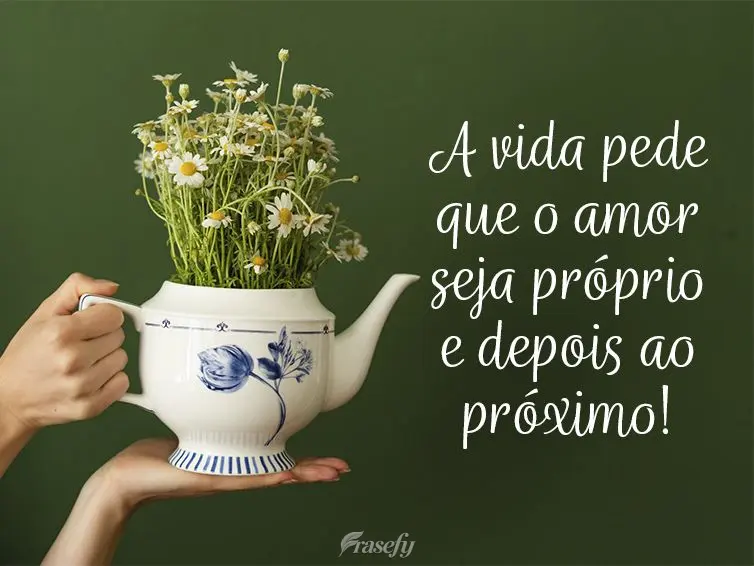 A vida pede que o amor seja próprio e depois ao próximo!