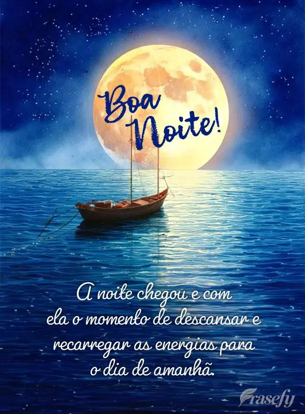 A noite chegou e com ela o momento de descansar e recarregar as energias para o dia de amanhã. Boa noite!