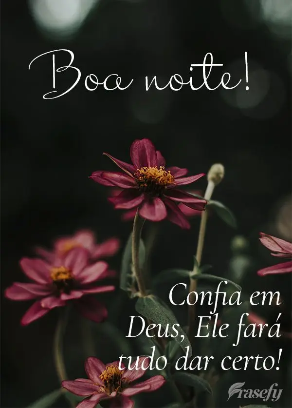 Confia em Deus, Ele fará tudo dar certo! Boa noite! 