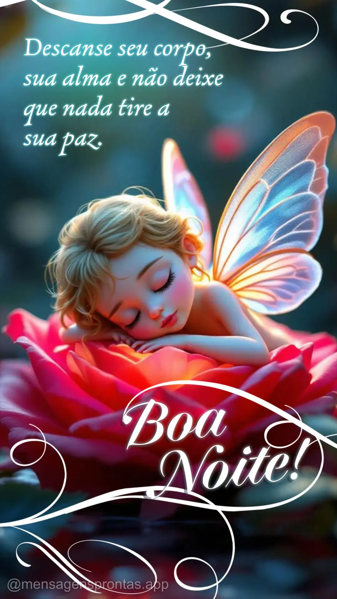 Descanse seu corpo, sua alma e não deixe que nada tire a sua paz! Boa noite!