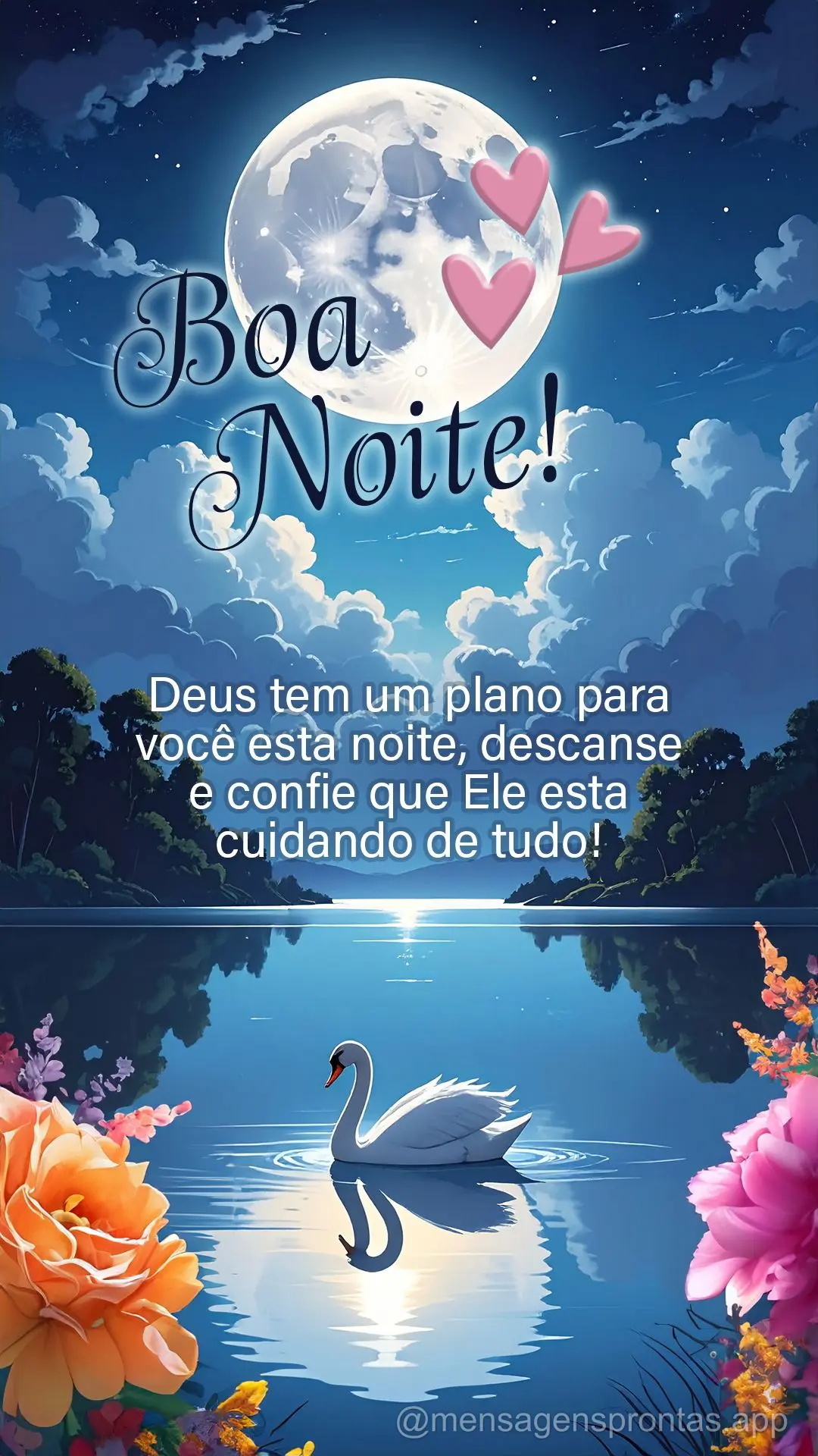 Deus tem um plano para você esta noite, descanse e confie que Ele esta cuidando de tudo! Boa noite!