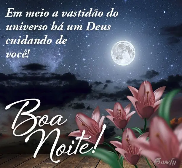 Em meio a vastidão do universo há um Deus cuidando de você! Boa noite!