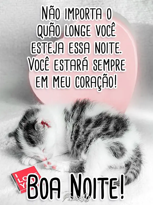 Não importa o quão longe você esteja essa noite. Você estará sempre em meu coração! 
 Boa Noite!