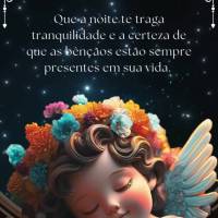 Que a noite te traga tranquilidade e a certeza de que as bênçãos estão sempre presentes em sua vida. Boa noite!