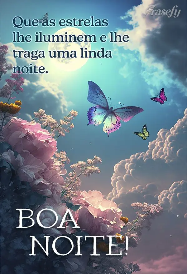 Que as estrelas lhe iluminem e lhe traga uma linda noite. Boa noite!