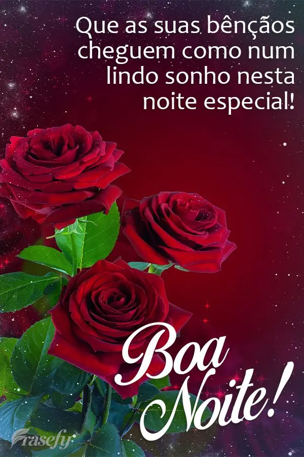 Que as suas bênçãos cheguem como num lindo sonho nesta noite especial! Boa noite! 