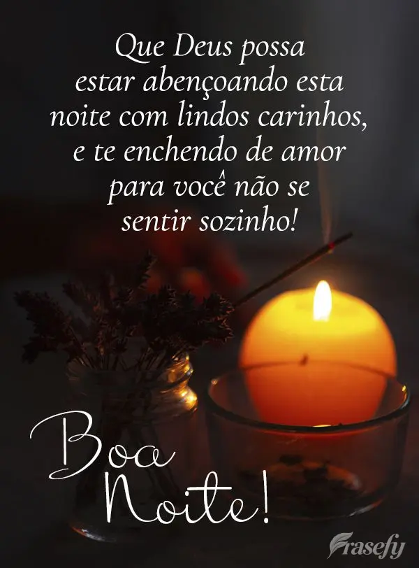 Que Deus possa abençoar esta noite com lindos carinhos e te encha de amor para você não se sentir sozinho! Boa noite! 