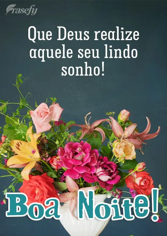 Que Deus realize aquele seu lindo sonho! 
 Boa Noite!
