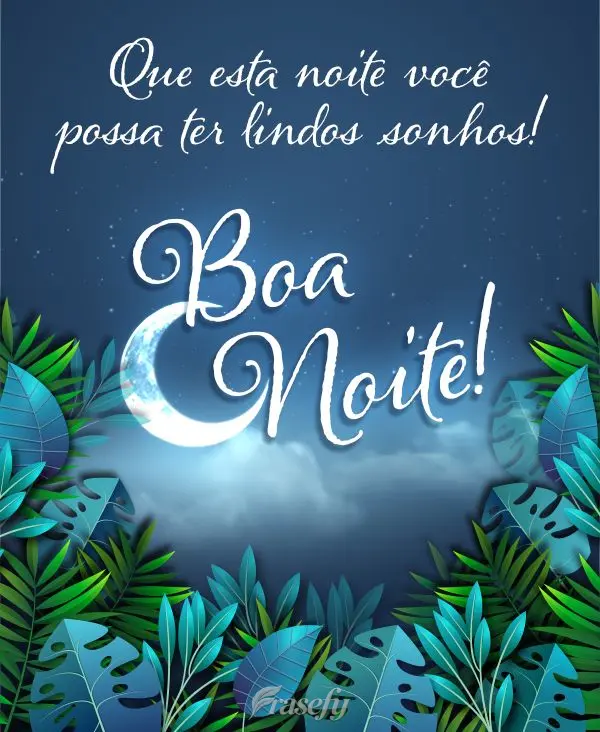 Que esta noite você possa ter lindos sonhos! Boa noite!
