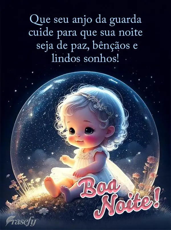Que seu anjo da guarda cuide para que sua noite seja de paz, bênçãos e lindos sonhos! Boa noite!