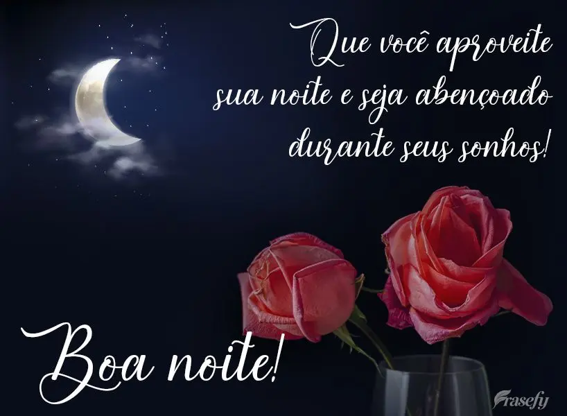 Que você aproveite sua noite e seja abençoado durante seus sonhos!  Boa noite!