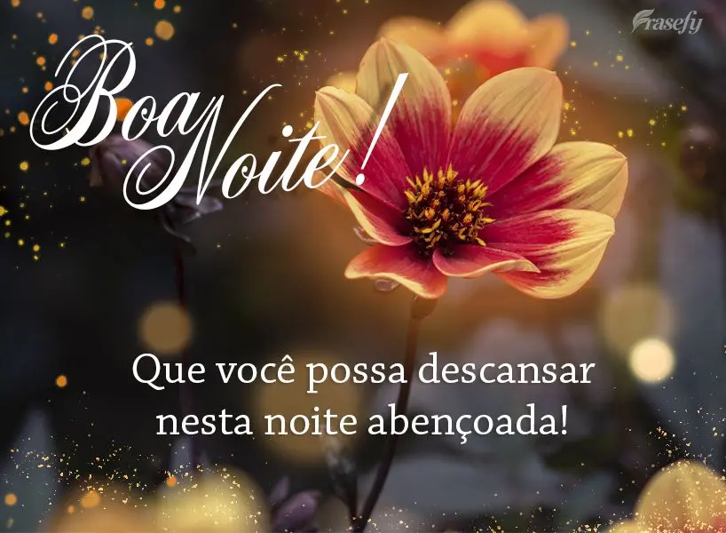 Que você possa descansar nesta noite abençoada! Boa noite!