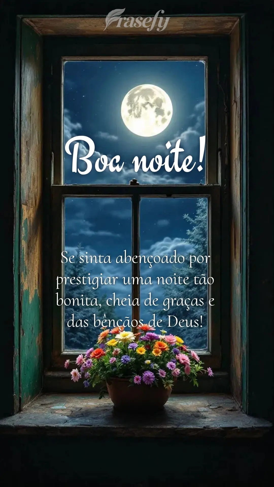 Se sinta abençoado por prestigiar uma noite tão bonita, cheia de graças e das bênçãos de Deus! Boa noite!