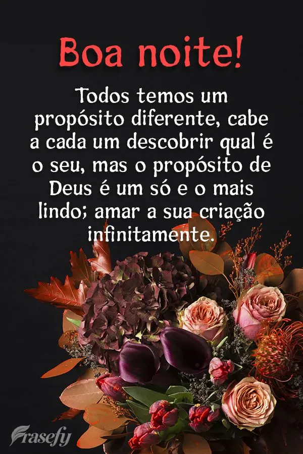 Todos temos um propósito diferente, cabe a cada um descobrir qual é o seu. Mas o propósito de Deus é um só e o mais lindo: amar a sua criação infi...