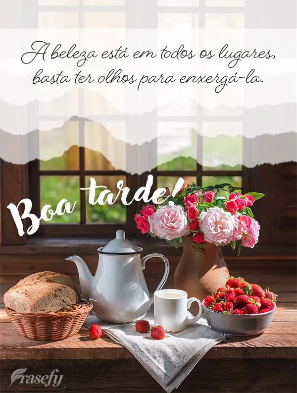 A beleza está em todos os lugares, basta ter olhos para enxergá-la. 