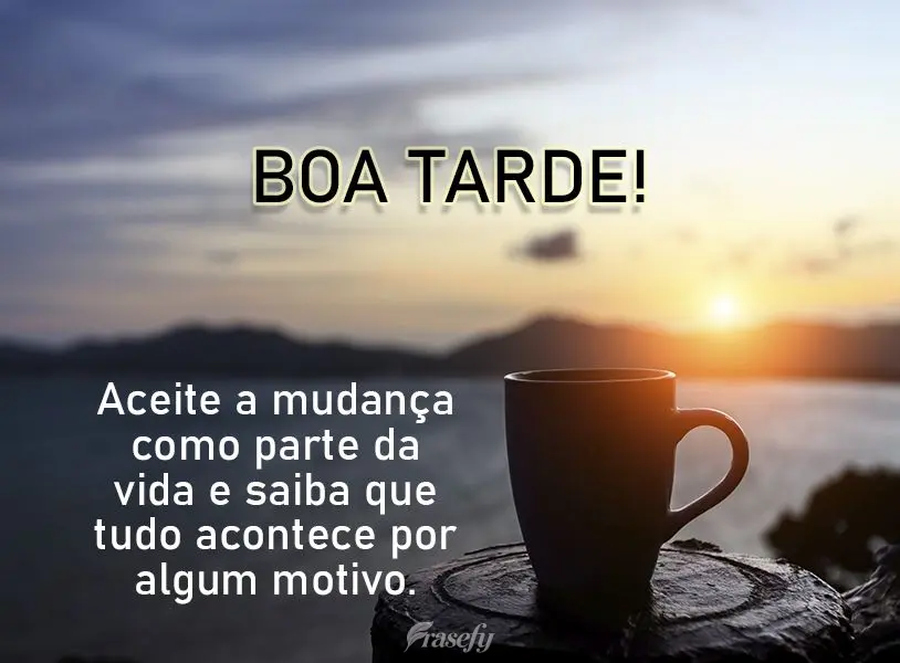 Aceite a mudança como parte da vida e saiba que tudo acontece por algum motivo. Boa tarde!