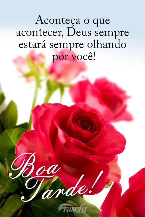 Aconteça o que acontecer, Deus sempre estará olhando por você! Boa tarde! 