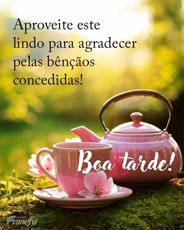 Aproveite este lindo para agradecer pelas bênçãos concedidas! Boa tarde!