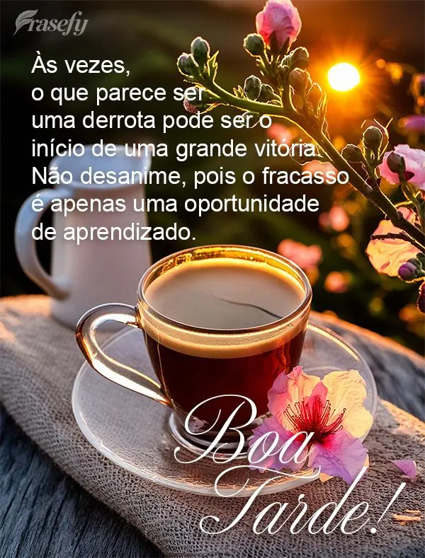 Às vezes, o que parece ser uma derrota pode ser o início de uma grande vitória. Não desanime, pois o fracasso é apenas uma oportunidade de aprendiza...