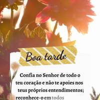 Confia no Senhor de todo o teu coração e não te apoies nos teus próprios entendimentos; reconhece-O em todos os teus caminhos, e Ele endireitará as ...