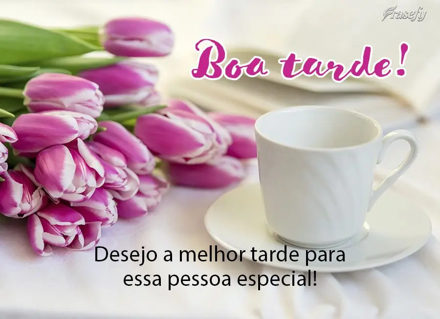 Desejo a melhor tarde para essa pessoa especial! Boa tarde! 