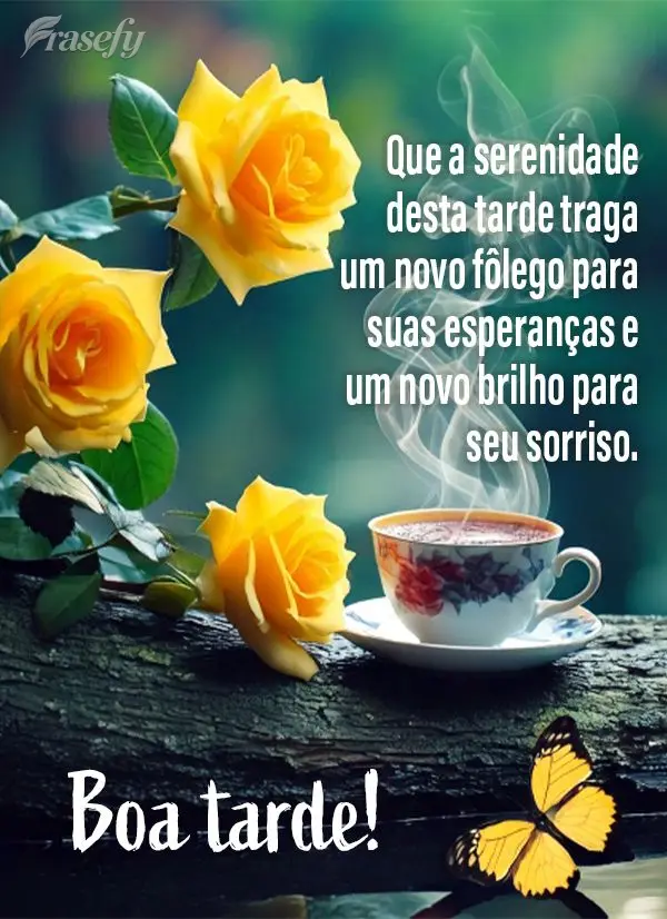 Desejo que sua tarde seja como um abraço caloroso - reconfortante, sincero e cheio de carinho. Boa tarde!