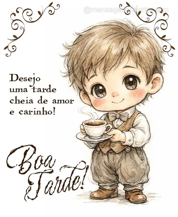 Desejo uma tarde cheia de amor e carinho! Boa tarde!