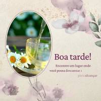 Encontre um lugar onde você possa descansar a mente e apreciar o silêncio para alcançar a sua paz! Boa tarde!