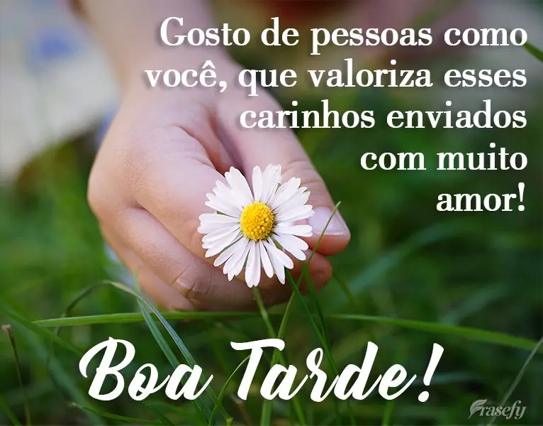 Gosto de pessoas como você, que valoriza esses carinhos enviados com muito amor! 
 Boa Tarde!