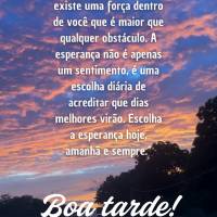 "Mesmo quando tudo parece impossível, existe uma força dentro de você que é maior que qualquer obstáculo. A esperança não é apenas um sentimento,...