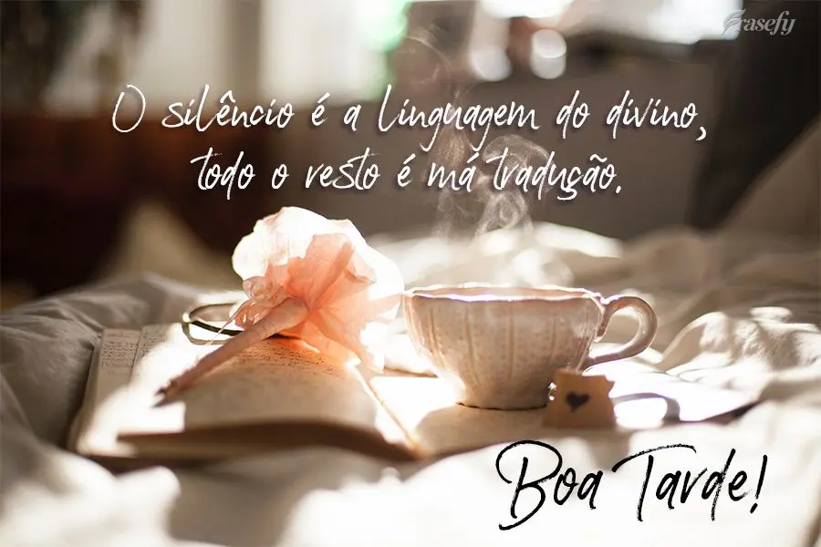 O silêncio é a linguagem do divino, todo o resto é má tradução.  Boa Tarde!