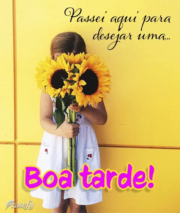 Passei aqui para desejar uma... Boa tarde!