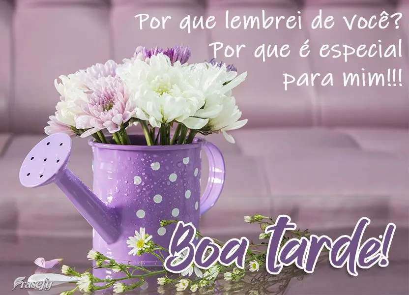 Porque lembrei de você? Porque é especial para mim!!!  Boa tarde!