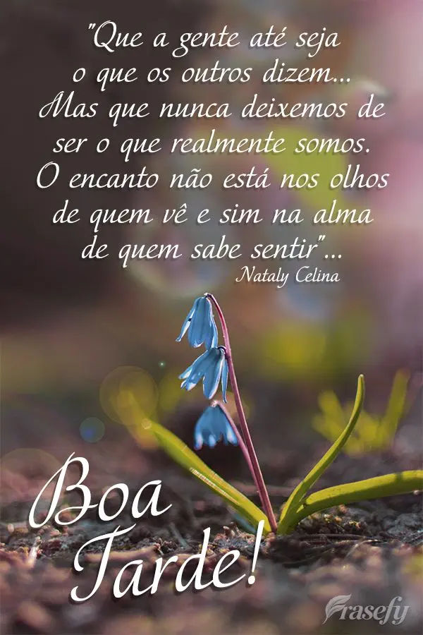 "Que a gente até seja o que os outros dizem...Mas que nunca deixemos de ser o que realmente somos. O encanto não está nos olhos de quem vê e sim na a...