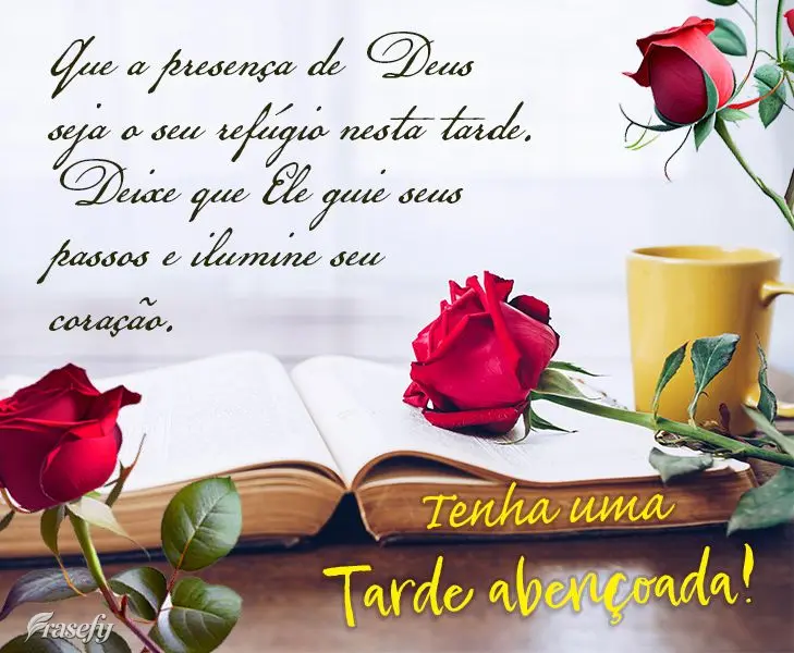 Que a presença de Deus seja o seu refúgio nesta tarde. Deixe que Ele guie seus passos e ilumine seu coração. Tenha uma tarde abençoada!