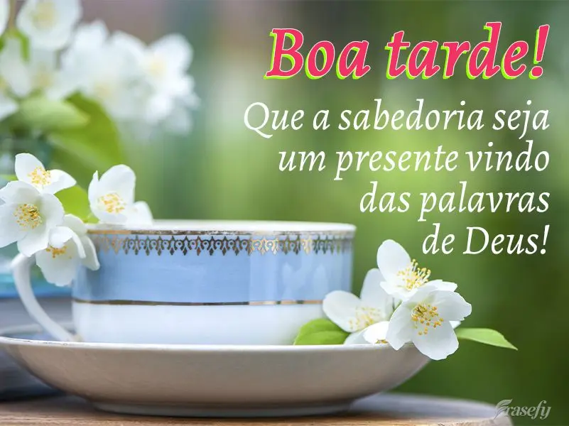Que a sabedoria seja um presente vindo das palavras de Deus! Boa tarde!
