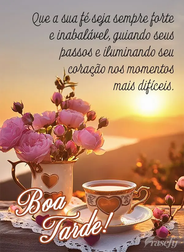 Que a sua fé seja sempre forte e inabalável, guiando seus passos e iluminando seu coração nos momentos mais difíceis. Boa tarde!