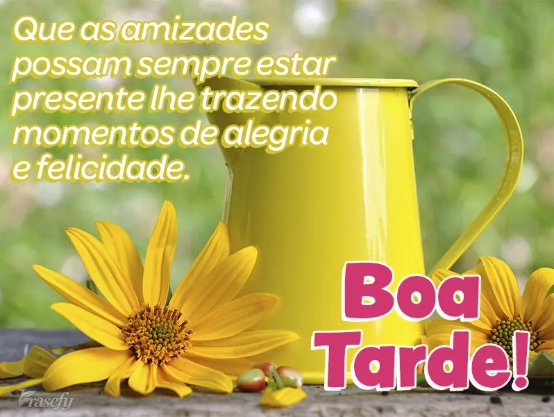 Que as amizades possam sempre estar presentes, trazendo momentos de alegria e felicidade. Boa tarde!