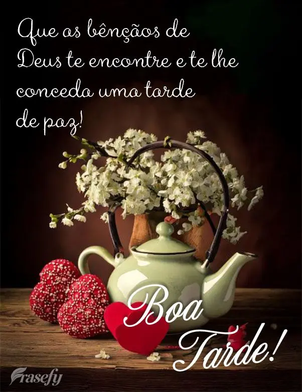 Que as bênçãos de Deus te encontre e te lhe conceda uma tarde de paz! Boa tarde!