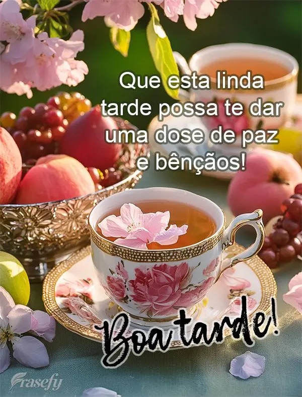 Que esta linda tarde possa te dar uma dose de paz e bênçãos! Boa tarde!